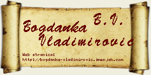 Bogdanka Vladimirović vizit kartica